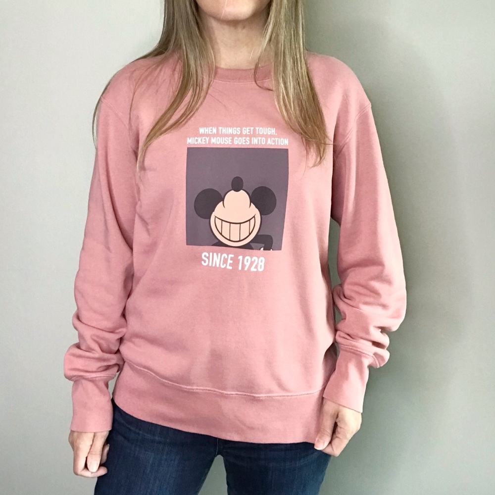UNIQLO Mickey Mouse Since 1928 When things get tough sweatshirt size Small